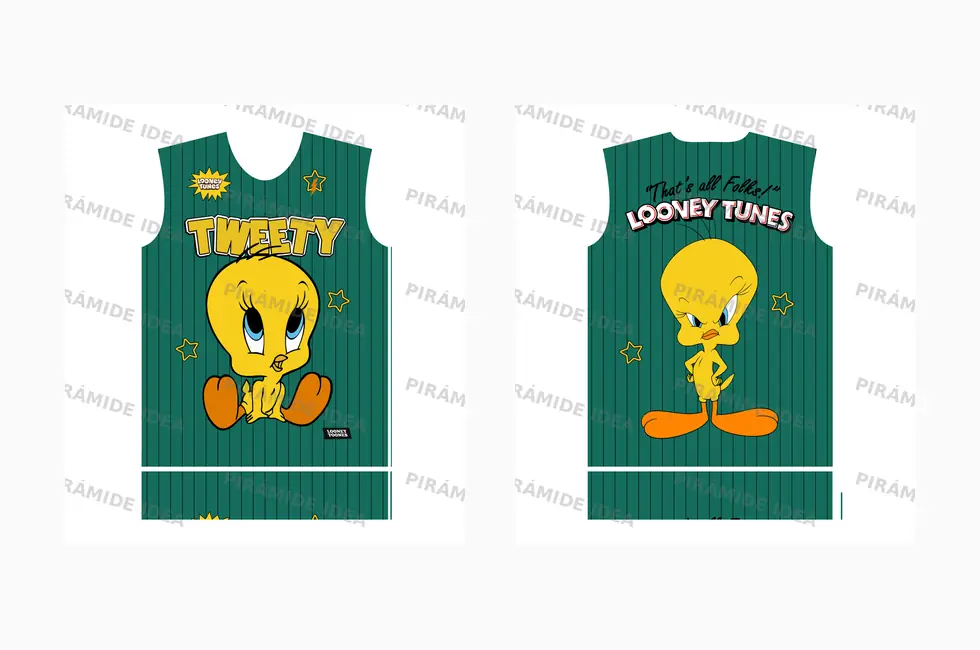 Frente y espalda de Looney Piolín NFL