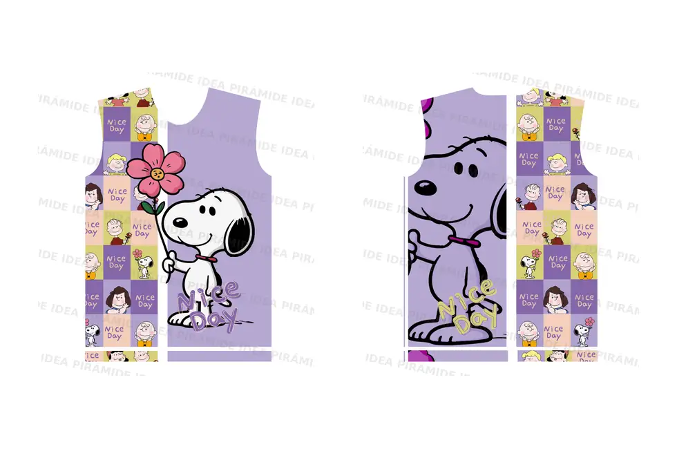 Frente y espalda de Snoopy