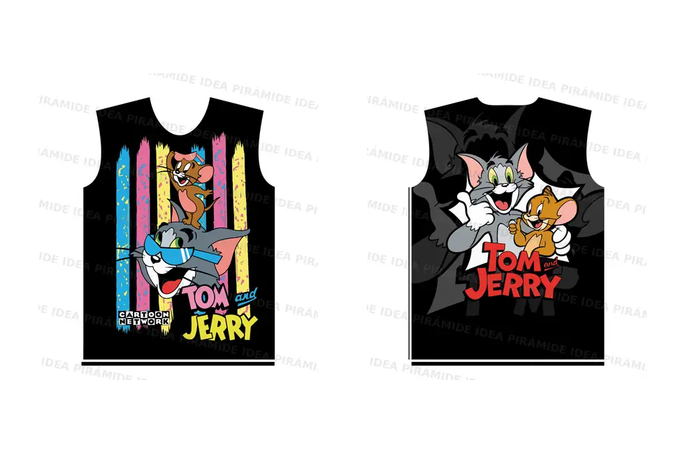 Frente y espalda de Tom y Jerry